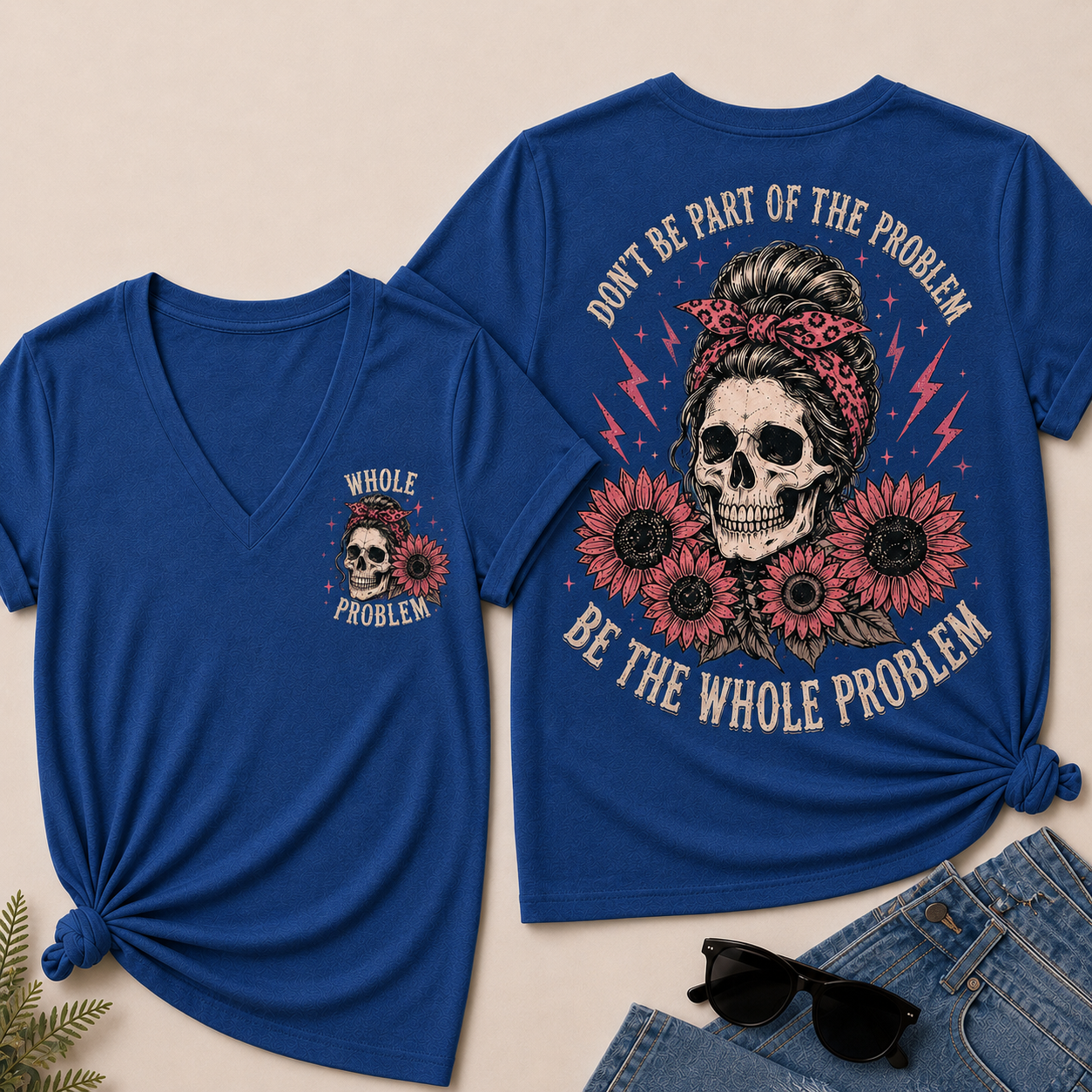 Don’T Be Part Of The Problem Be The Whole Problem V-Neck Tee